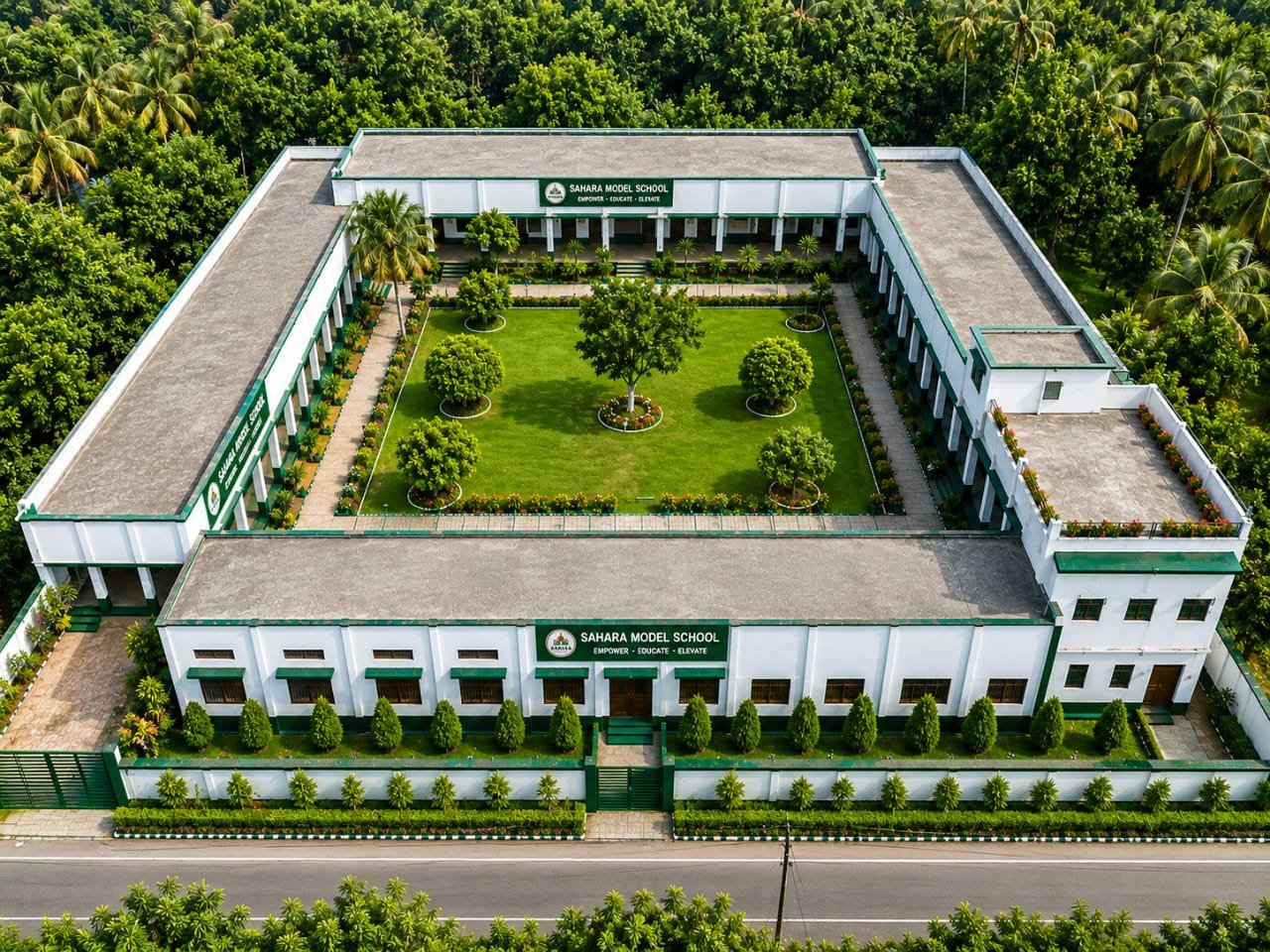front view of the school